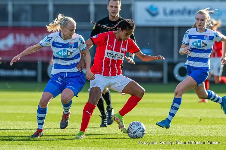 Vrouwen PEC Zwolle en PSV delen de punten
