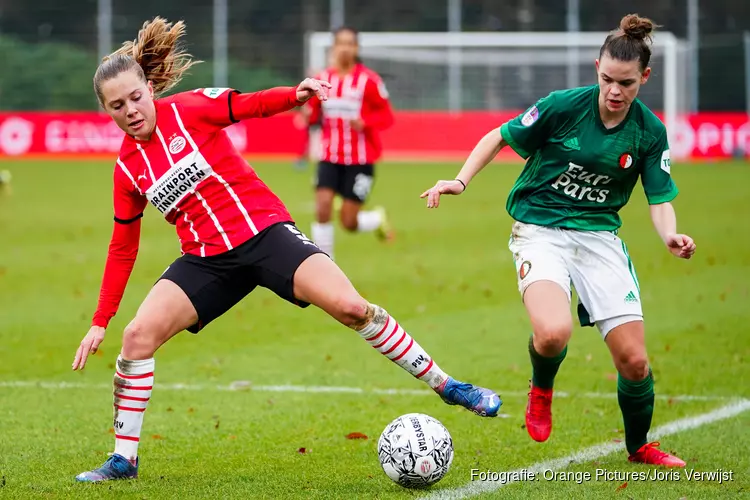 PSV vrouwen boeken belangrijke zege op Feyenoord